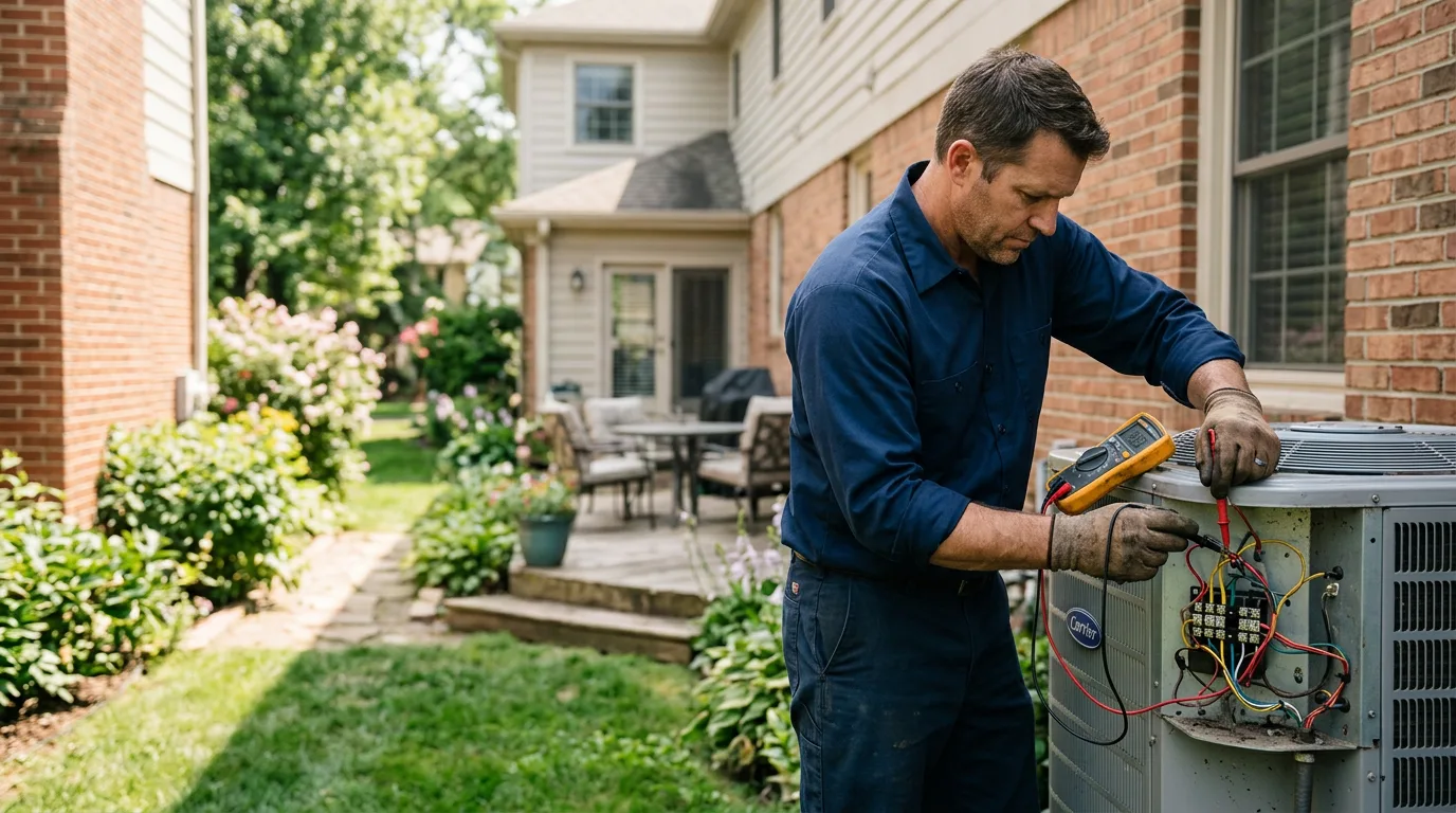 HVAC technician working near Springport, IN